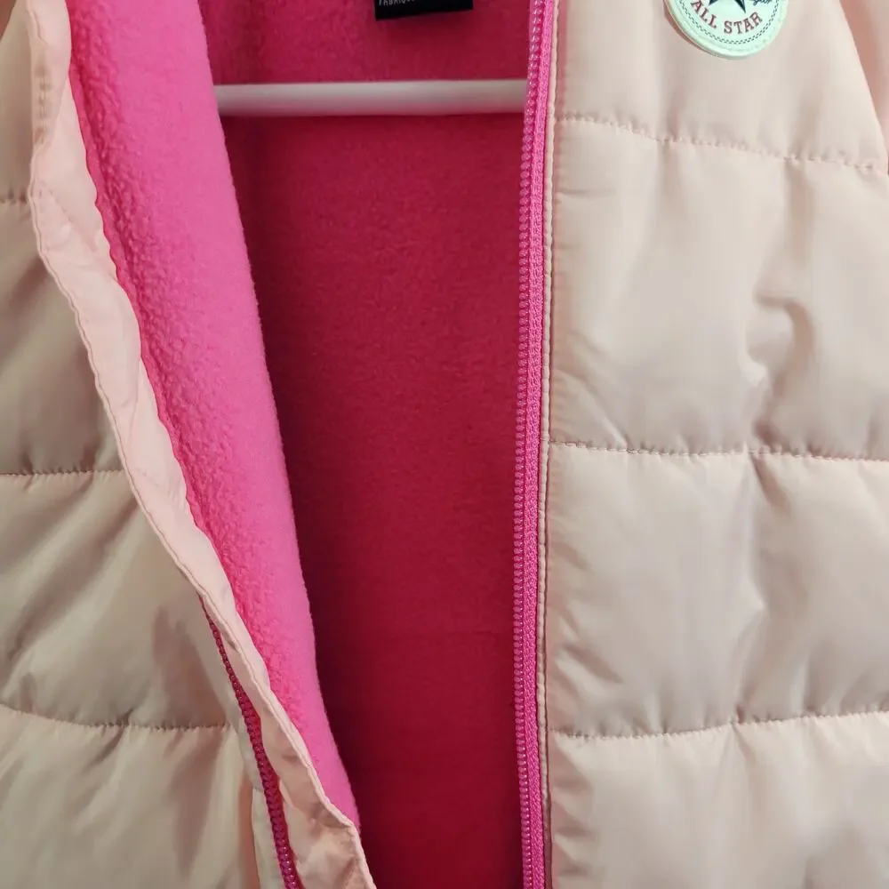 Converse Pink Infant Puffer Bunny Snow Suit Size 6 Months 21626-1281